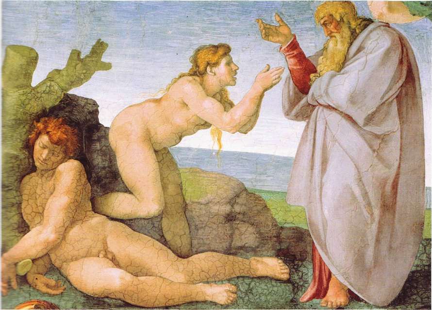 Adam And Eve By Michelangelo Classic Paintings From The Bible